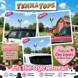 Tenna Tops Cute Cow Car Antenna Topper - Thin Antenna Fit