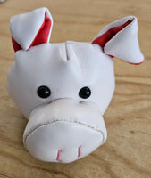 *Last One* Vintage Pink Pig PLUSH Foam Car Antenna Topper / Mirror Dangler / Cute Dashboard Accessory