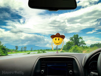 HappyBalls Cowgirl Car Antenna Topper / Mirror Dangler / Auto Dashboard Buddy