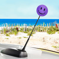 ..HappyBalls Happy Smiley Face Car Antenna Ball (Purple)