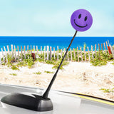 ..HappyBalls Happy Smiley Face Car Antenna Ball (Purple)