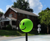 ..HappyBalls Happy Smiley Face Car Antenna Topper (Green) - Thick Antenna Fit