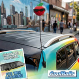 Coolballs Apple w/ Sunglasses Car Antenna Topper - Thin Antenna Fit