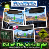 Coolballs Green Alien Car Antenna Topper - Thin Antenna Fit