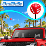 Coolballs Cool Lucky Red Dice Antenna Topper - Thin Antenna Fit