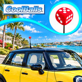 Coolballs Cool Lucky Red Dice Antenna Topper - Thin Antenna Fit