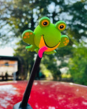 Tenna Tops "Hoppy" the Frog Car Antenna Topper / Mirror Dangler / Cute Dashboard Buddy (Green)