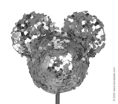 *Rare* Disney Disneyland DISCO BALL Glitter Mickey Antenna Topper/Mirror Dangler/Dashboard Accessory