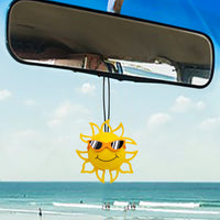 Coolballs California Sunshine Car Antenna Topper (Orange Shades)