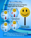 BYU Cougars Car Antenna Topper / Mirror Dangler / Dashboard Buddy (White Smiley) (College Football)