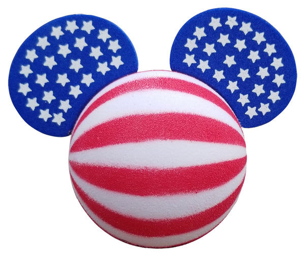 Mickey Mouse USA Stars and Stripes Car Antenna Topper / Desktop Bobble Buddy (Wide Stripes Style)