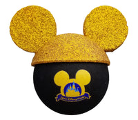 Mickey Mouse w/ Gold Glitter Ears Car Antenna Topper / Dashboard Decor (Auto Accessory) (Walt Disney World)