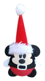 Mickey Chubby Round w/ Tall Red Santa Hat Car Antenna Topper / Mirror Dangler / Dashboard Buddy