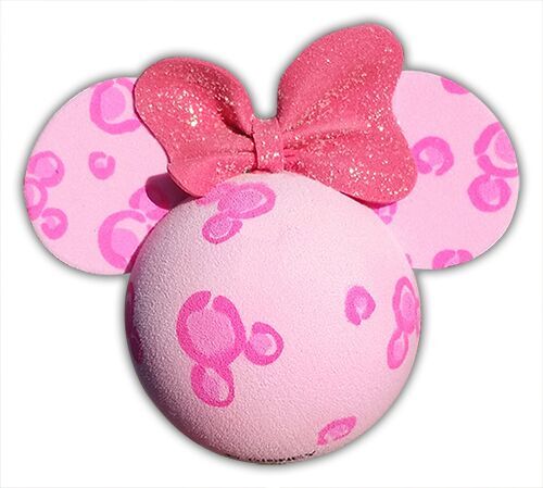 *Last One* Pink Mickey Animal Print w/ Glitter Bow Antenna Topper / Mirror Dangler / Dashboard Accessory