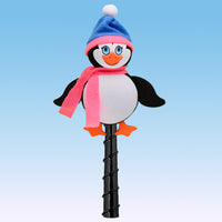 Tenna Tops Penguin Car Antenna Topper / Mirror Dangler / Cute Dashboard Accessory (Pink/Blue) (Fat Stubby Antenna)