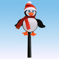 Tenna Tops Cute Penguin Car Antenna Topper / Auto Dashboard Accessory (Red) (Fat Stubby Antenna)