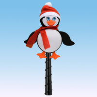 Tenna Tops Cute Penguin Car Antenna Topper / Auto Dashboard Accessory (Red) (Fat Stubby Antenna)