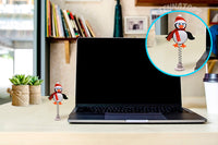 Tenna Tops Cute Penguin Car Antenna Topper / Auto Dashboard Accessory (Red) (Fat Stubby Antenna)