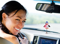 Tenna Tops Penguin Car Antenna Topper / Mirror Dangler / Cute Dashboard Accessory (Pink/Blue) (Fat Stubby Antenna)