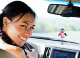 Tenna Tops Penguin Car Antenna Topper / Mirror Dangler / Cute Dashboard Accessory (Pink/Blue) (Fat Stubby Antenna)