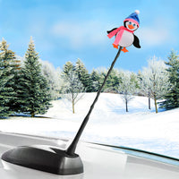 Tenna Tops Penguin Car Antenna Topper / Mirror Dangler / Cute Dashboard Accessory (Pink/Blue)