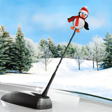 Tenna Tops Cute Penguin Car Antenna Topper / Auto Dashboard Accessory (Red)