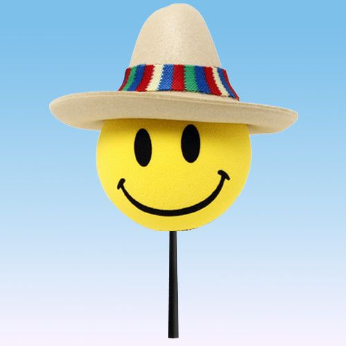 Coolballs Happy Amigo w/ Mexican Sombrero Hat Car Antenna Topper / Aut