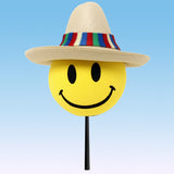 Coolballs Happy Amigo w/ Mexican Sombrero Hat Car Antenna Topper / Auto Mirror Dangler / Dashboard Accessory