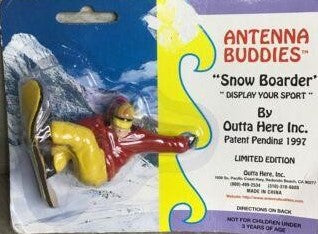 *Last one* Antenna Buddies Snowboarder Car Antenna Topper