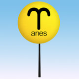 HappyBalls Birth Sign - Aries Car Antenna Topper / Mirror Dangler / Auto Dashboard Accessory