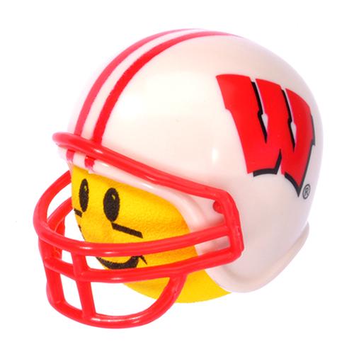 Wisconsin Badgers Car Antenna Topper / Auto Dashboard Accessory (Yellow Smiley) (College Football)