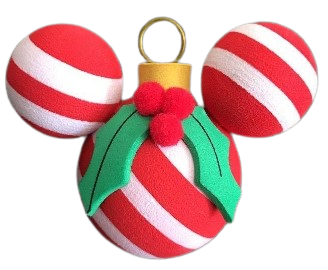 Mickey Christmas Tree Ornament Car Antenna Topper / Mirror Dangler / Cute Dashboard Accessory (Disneyland)
