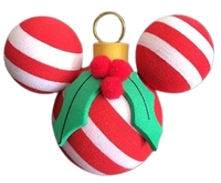 Mickey Mouse Christmas Ornament Car Antenna Topper / Mirror Dangler / Cute Dashboard Accessory (Walt Disney World)