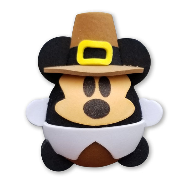 Mickey Thanksgiving Chubby Pilgrim Car Antenna Topper / Mirror Dangler / Dashboard Buddy