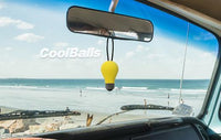 Coolballs "Bright One" Yellow Light Bulb Car Antenna Topper / Auto Dashboard Buddy