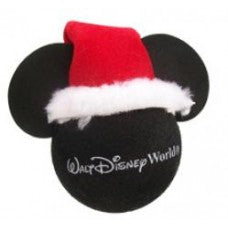 Mickey Santa w/ Red Hat Car Antenna Topper / Mirror Dangler / Dashboard Buddy (Walt Disney World)