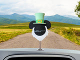 Disney Mickey Mouse Leprechaun Irish w/ Beard Antenna Topper / Mirror Dangler / Dashboard Accessory (Walt Disney World)