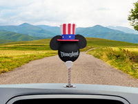 Disneyland Resort Mickey Patriotic Sam Hat w/ Beard Antenna Topper / Dashboard Buddy