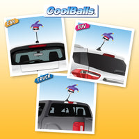 Coolballs Cool Jester Car Antenna Topper / Mirror Dangler / Auto Dashboard Buddy