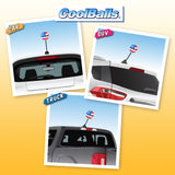 Coolballs American USA Patriotic Flag (2 Sided) Car Antenna Topper / Auto Dashboard Buddy