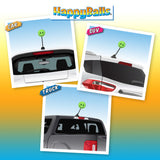 ..HappyBalls Happy Smiley Face Car Antenna Topper / Auto Dashboard Accessory (Green)