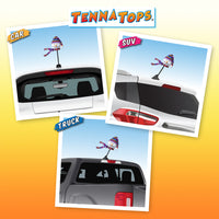 Tenna Tops Snowman Winter Hat & Scarf Car Antenna Topper / Auto Dashboard Accessory (Purple)