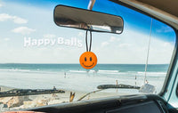 ..HappyBalls Happy Smiley Face Car Antenna Topper / Auto Dashboard Accessory (Orange)