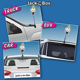 Jack in the Box Christmas Lights Car Antenna Topper / Dashboard Buddy (Auto Accessory)