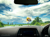 LSU Tigers Helmet Head Car Antenna Topper / Desktop Bobble Buddy (White Smiley) (College Football)