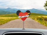 Disneyland Resort Mickey Heart "Be Mine" Antenna Topper / Mirror Dangler / Dashboard Accessory