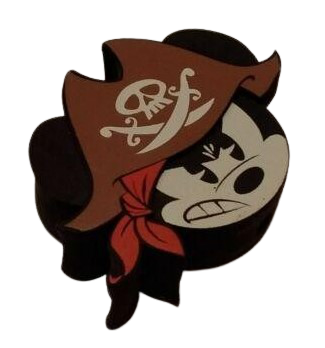 Mickey Mouse Pirates of the Caribbean Car Antenna Topper / Auto Dashboard Accessory (3D Style Die Cut)