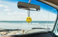 ...HappyBalls Happy Smiley Face Car Antenna Topper / Auto Dashboard Buddy (Yellow)