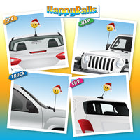 HappyBalls Happy Santa Car Antenna Topper / Mirror Dangler / Dashboard Accessory