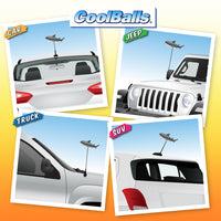 Cooltoppers "Cool Jaws" Shark Car Antenna Topper / Mirror Dangler / Auto Dashboard Accessory